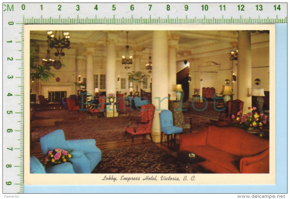 Victoria  (  Lobby  Empress Hotel   ) Post Card Carte Postale 2 Scans - Victoria