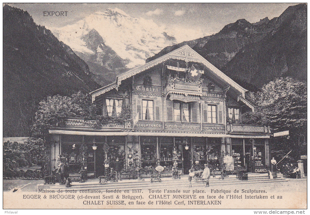 INTERLAKEN : Fabrique De Sculptures EGGER &amp; BRÜGGER -  1927 - Brügg