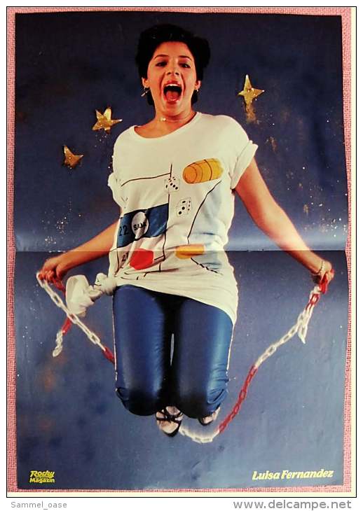 Kleines Musik-Poster  -  Luisa Fernandez   -  Von Pop Rocky Ca. 1982 - Plakate & Poster