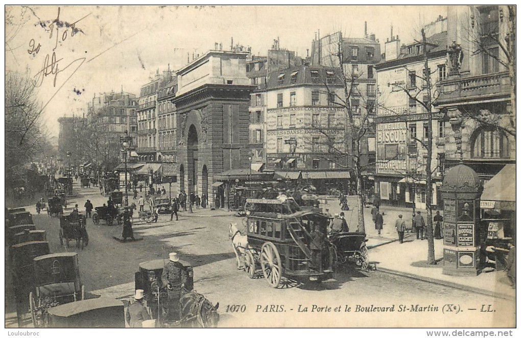 PARIS LA PORTE  ET LE BOULEVARD SAINT MARTIN - District 10