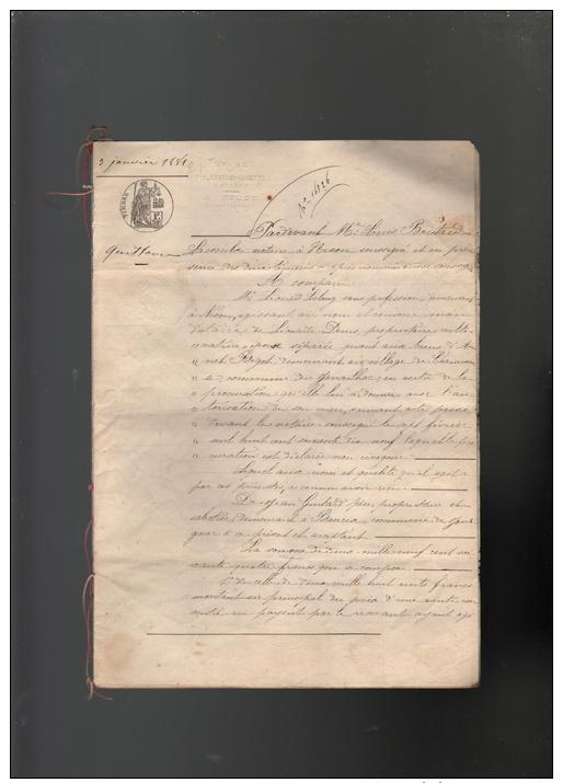 Document  En Plusieurs Pages Du 03/01/1881 BOUTAUD-LACOMBE Notaire à Nexon Haute-Vienne 87 - Non Classificati