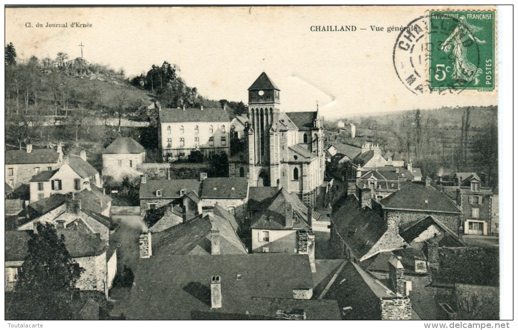 CPA 53 CHAILLAND VUE GÉNÉRALE 1909 - Chailland