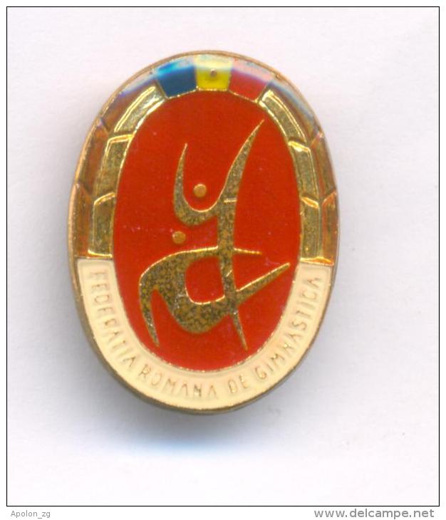 GYMNASTICS /. ROMANIAN GYMNASTICS FEDERATION , Scarce Pin Badge. - Gymnastics