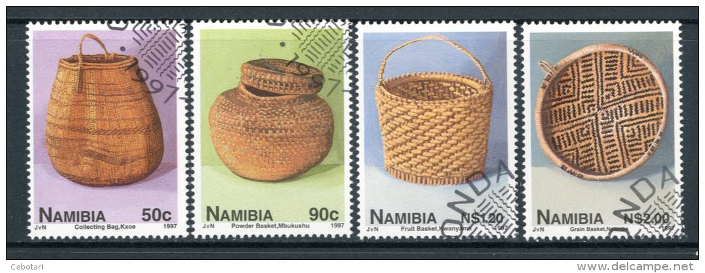 NAMIBIA 1997 - Cesti / Baskets - 4 Val. Usati / Used Come Da Scansione - Namibia (1990- ...)