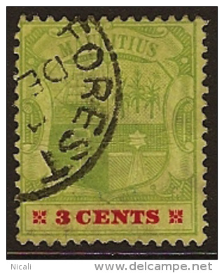 MAURITIUS 1904 3c Coat Of Arms SG 166 U MQ157 - Mauricio (...-1967)