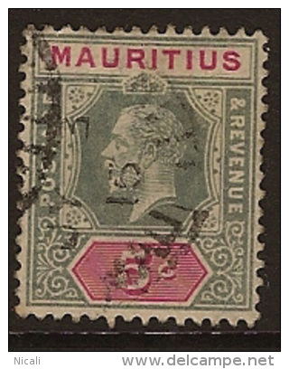 MAURITIUS 1913 5c KGV SG 196 U MQ165 - Mauricio (...-1967)