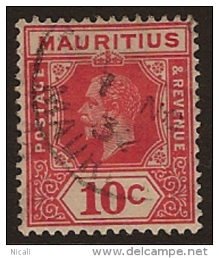 MAURITIUS 1921 10c KGV SG 230a U MQ175 - Mauritius (...-1967)