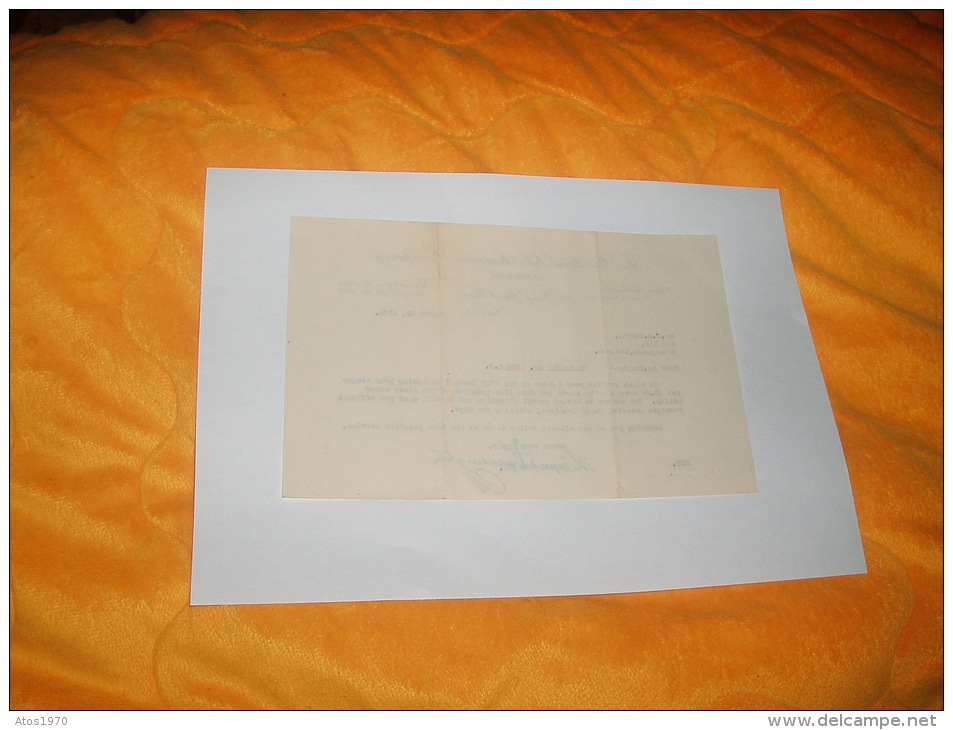 DOCUMENT OU COURRIER /  THE STANDARD LIFE ASSURANCE COMPANY / DATE 1936 / CANADA FAIT A TORONTO. - Canada