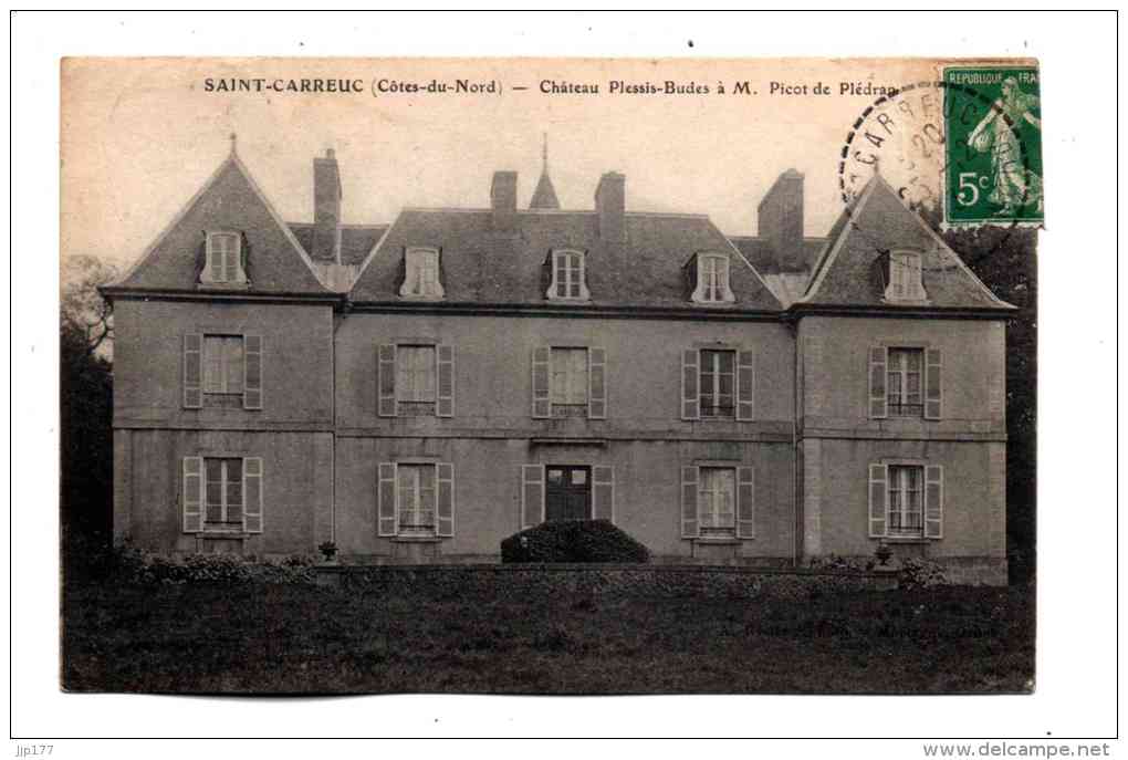 Canton Moncontour Saint Carreuc Vue Sur La Facade Opposée A La Tour Ronde Chateau De Plessis Budes A M Picot De Pledran - Moncontour