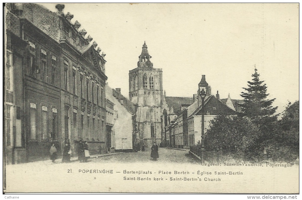 BELGIQUE . POPERINGHE . PLACE BERTEN . EGLISE SAINT BERTIN - Poperinge