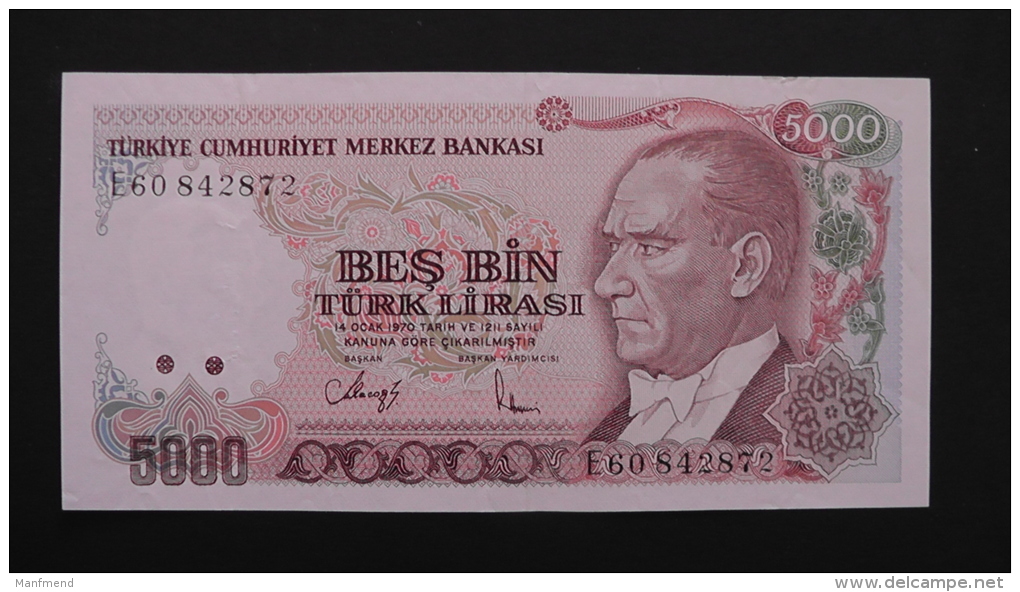 Turkey - 5.000 Lira - 1986 - P 197b - VF+ - Look Scan - Türkei