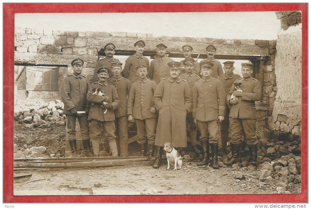 08 - ARGONNEN - ARGONNE - Carte Photo Allemande - Soldats Allemands - Guerre 14/18 - Feldpost - Autres & Non Classés