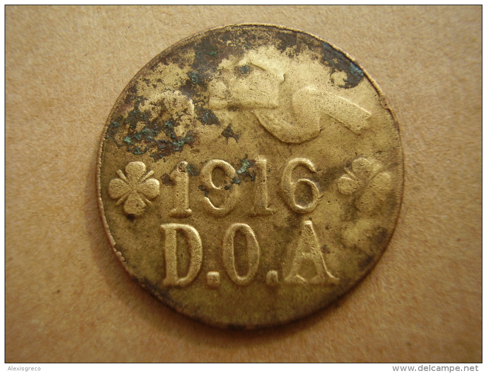 DOA  1916 EMERGENCY TABORA COINS 5 HELLER BRASS. - German East Africa