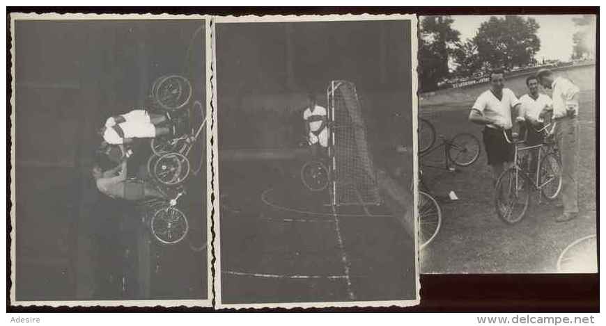 1970, 3 Originalfoto Vom Radfussball; 1970s, 3 Original Photo Over Wheel Football - Sport