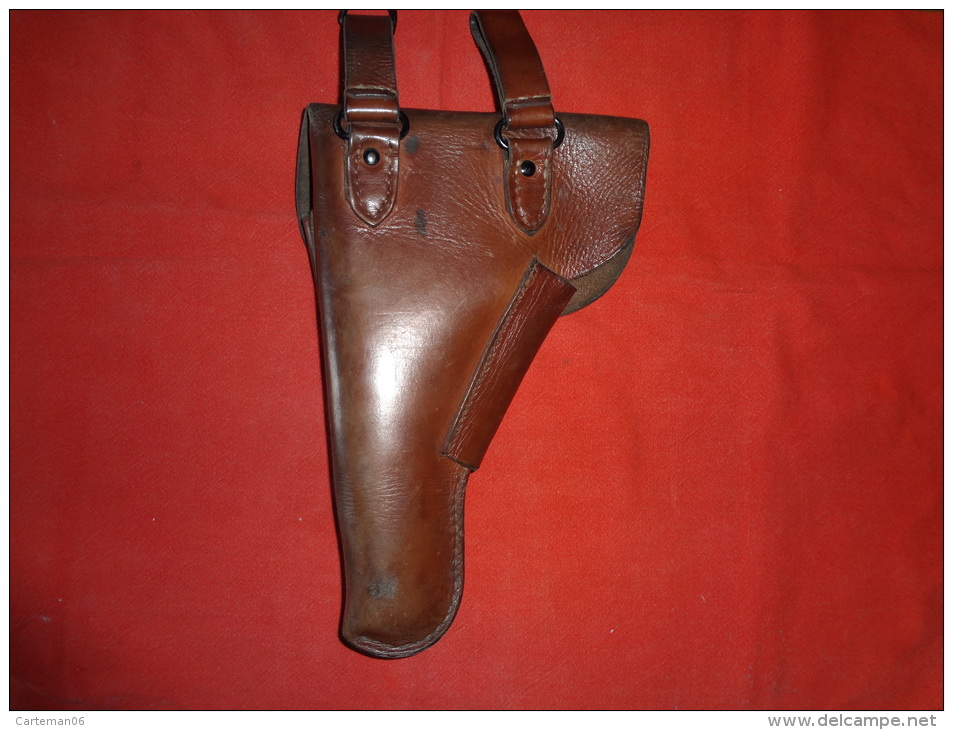 Equipment - Militaria - Etui pour Pistolet Automatique - Holster pour Mac  50 - Cuir fauve - Armée Francaise