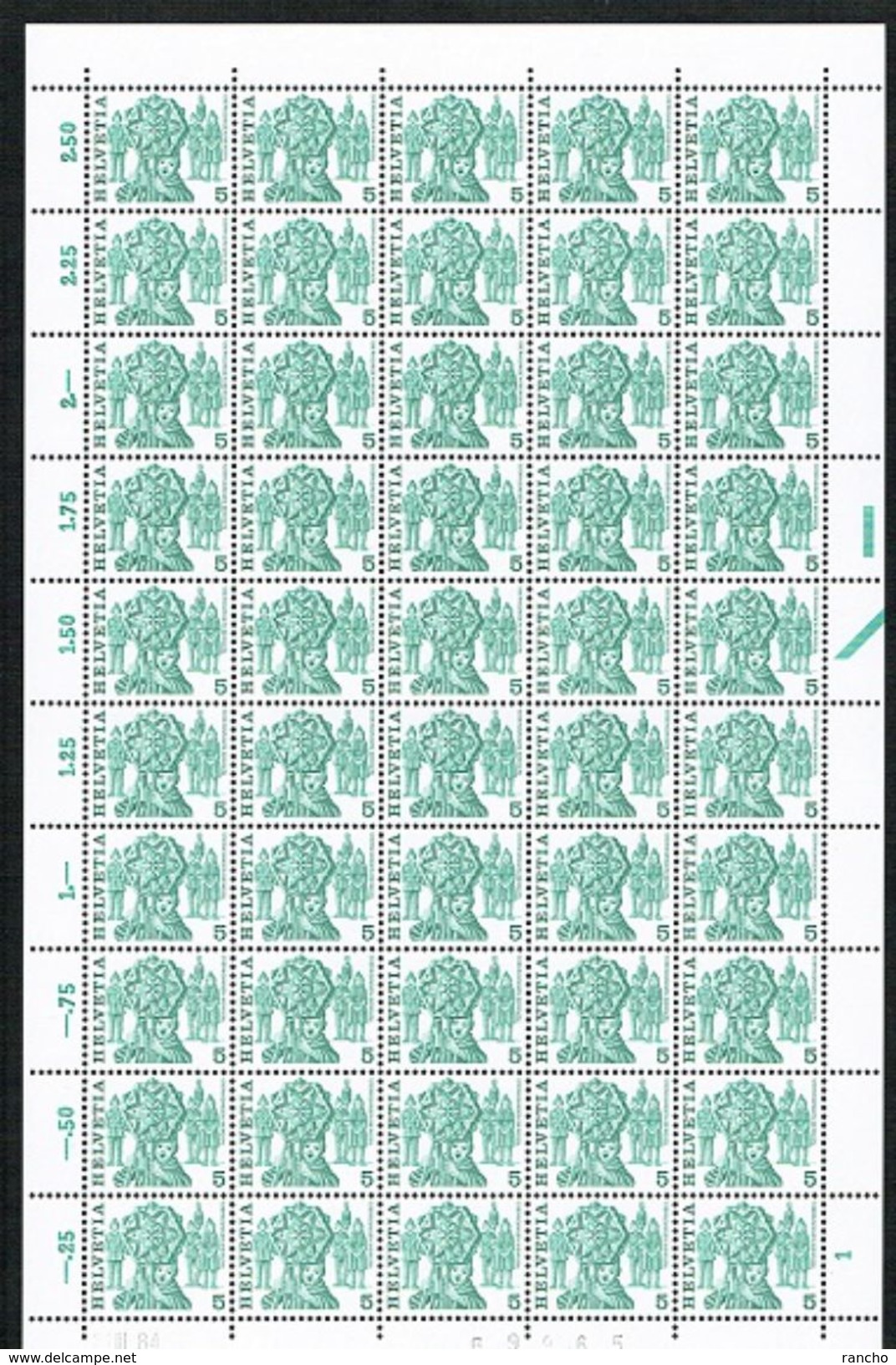 **PLANCHE . 50xTIMBRES COLLECTIONS NEUFS 1977 C/.S.B.K. Nr:594. MICHEL Nr:1100. Y&TELLIER Nr:1033.PAPIER BLANC.** - Unused Stamps