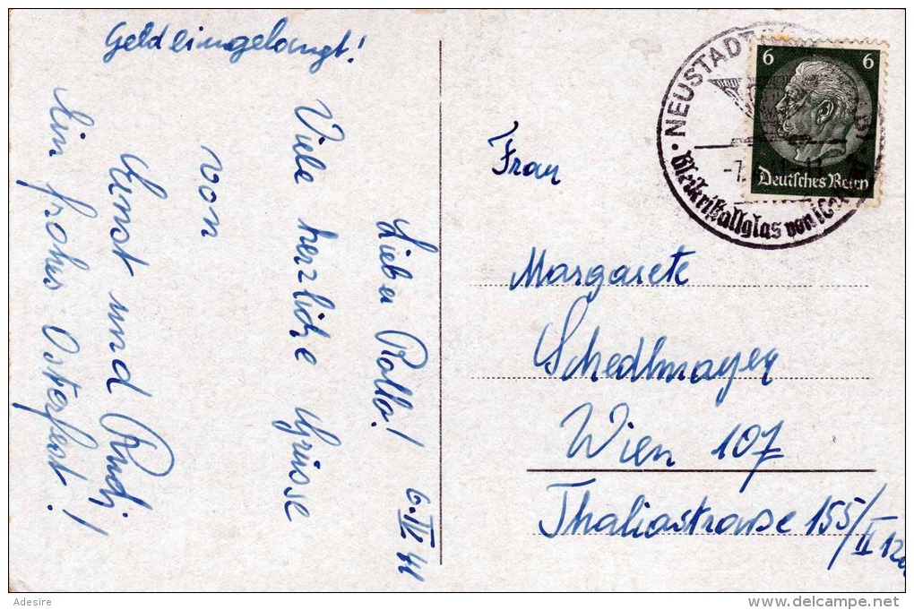 BAYERN - REICHSFINANZSCHULE WÖLLERSHOF Fotokarte 1941 Sonderstempel Neustadt A.d.Waldnaab - Bleikristall ... - Neumarkt I. D. Oberpfalz