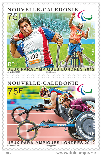 Nouvelle-Calédonie 2012 - J.O. London 2012, Jeux Paralympiques - 2val Neufs // Mnh - Nuovi