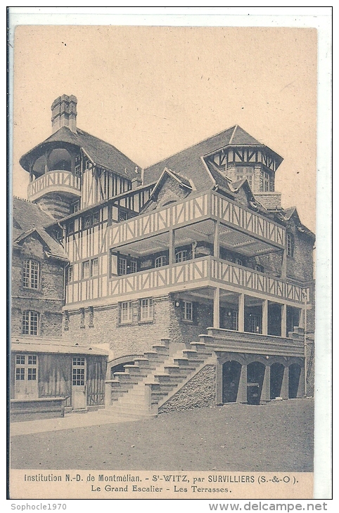 ILE DE FRANCE - 95 - VAL D'OISE - SAINT WITZ Par Survilliers - Le Grand Escalier - Les Terrasses - Institution ND De Mon - Saint-Witz