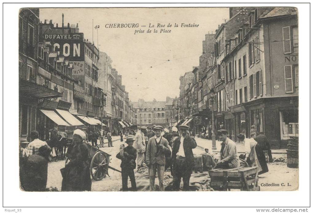 42 - CHERBOURG - La Rue De La Fontaine, Prise De La Place - Cherbourg