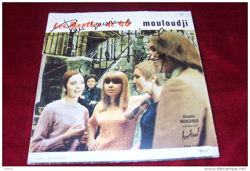 MOULOUDJI  °  LE DESERTEUR  /  AUTOGRAPHE SUR VINYLE 45 TOURS - Autogramme