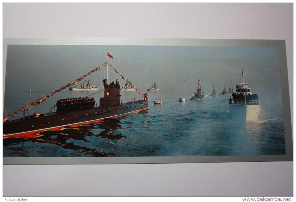 RUSSIA. VLADIVOSTOK. Amursky Bay. Submarine Of The Tikhookeansky Fleet. OLD USSR PC. 1976. Long Format - Sous-marins