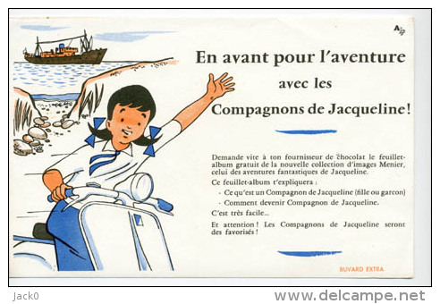 Buvard   EN Avant Pour L´aventure Avec Les Compagnons De Jacqueline - Colecciones & Series