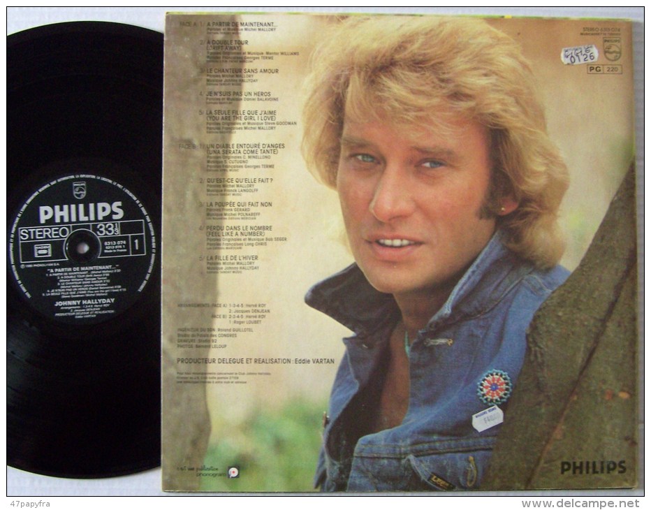 Johnny HALLYDAY LP A Partir De Maintenant - Disco, Pop