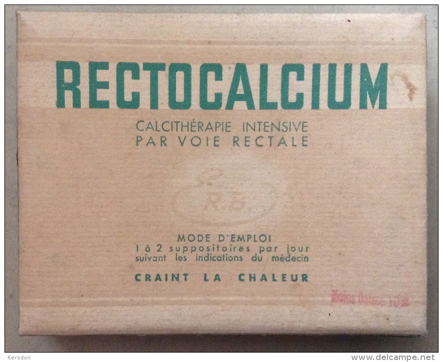 Boîte De Médicament Rectocalcium En Carton - Rare - Boxes
