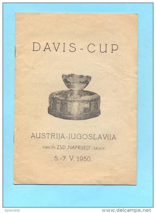 YUGOSLAVIA-DAVIS CUP-TENNIS-1950. - Sonstige & Ohne Zuordnung