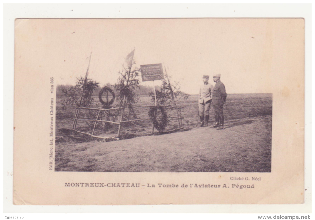 MONTREUX-CHATEAU - LA TOMBE DE L'AVIATEUR A. PEGOUD - CPA ANIMEE - Altri & Non Classificati