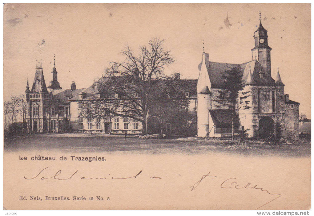 TRAZEGNIES Le Château  Nels Série 49 Nr 5   écrite En 1901  Voir Scans - Fleurus