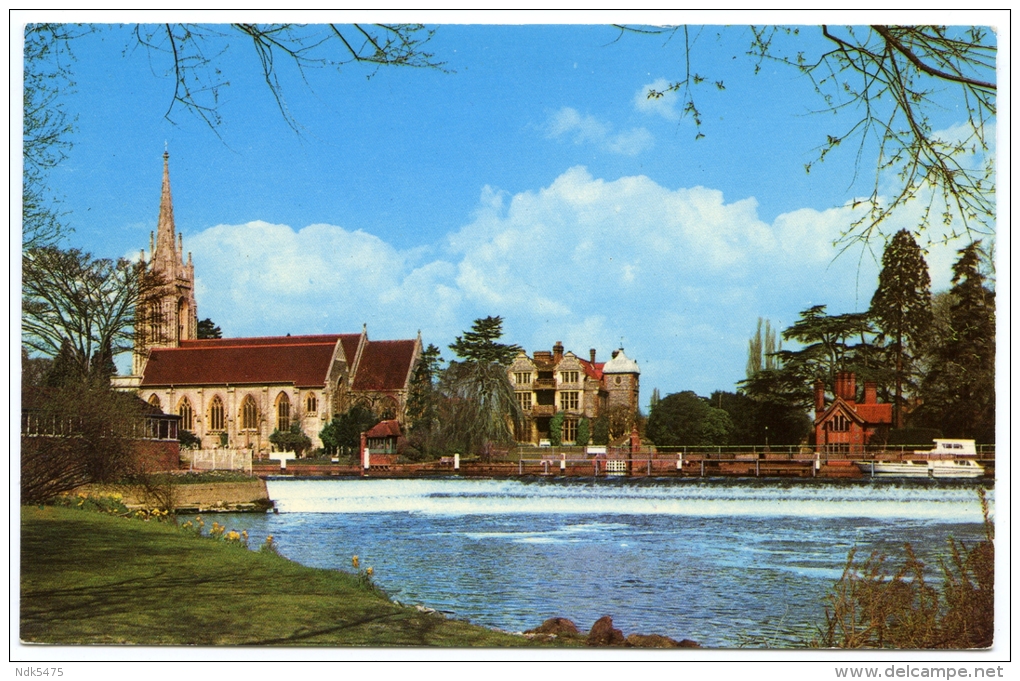 MARLOW : THE WEIR ON THE RIVER THAMES - Buckinghamshire