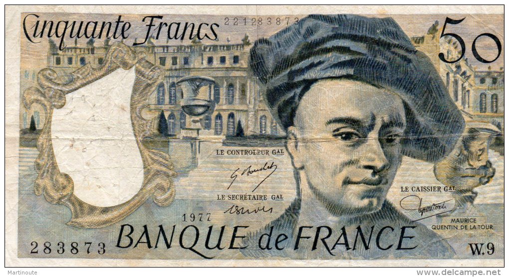 - BILLET De 50 F. QUENTIN DE LA TOUR - 1977 -  479 - 50 F 1976-1992 ''Quentin De La Tour''