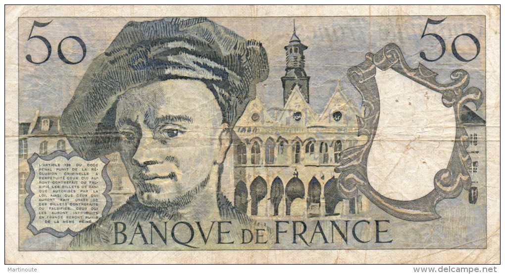 - BILLET De 50 F. QUENTIN DE LA TOUR - 1979 -  483 - 50 F 1976-1992 ''quentin De La Tour''