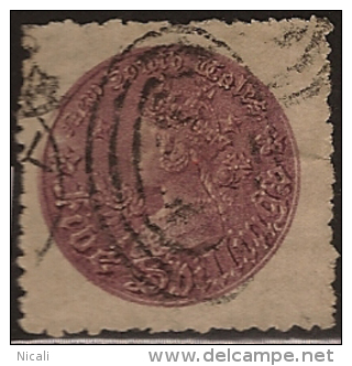 NSW 1861 5/- Rose-lilac P10 QV U SG 178 SG131 - Usati