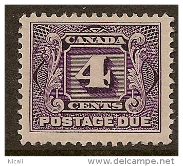 CANADA 1906 4c Postage Due SG D5 M X#IM7 - Portomarken