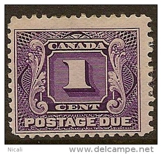 CANADA 1906 1c Post Due Thin Paper SG D2a M X#IM6 - Postage Due