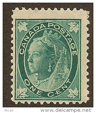 CANADA 1897 1c Green QV SG 143 HM XYG0 - Unused Stamps