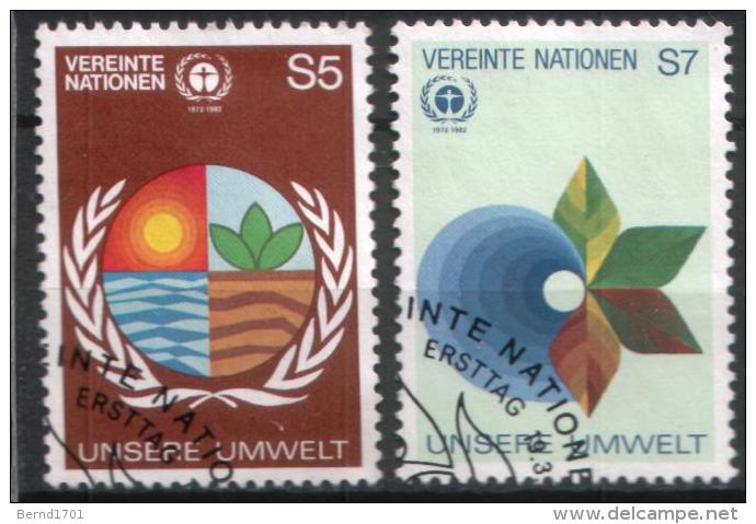 UN Wien - Mi-Nr 24/25 Gestempelt / Used (n512) - Used Stamps