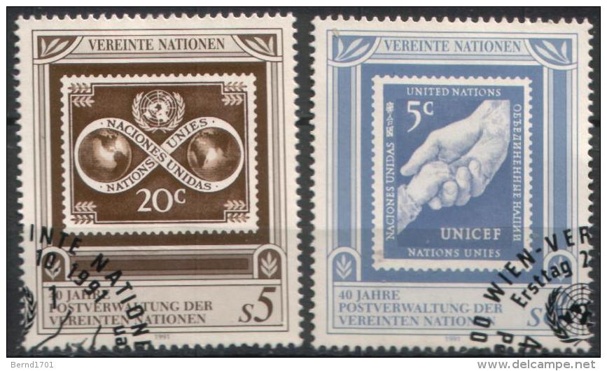UN Wien - Mi-Nr 121/122 Gestempelt / Used (n513) - Usados
