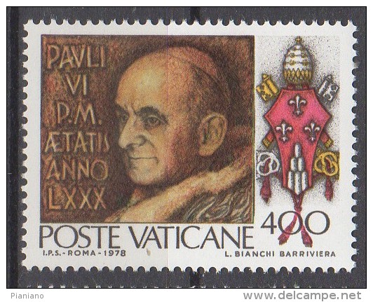 PIA  -  VATICANO  - 1978 -  80° Genetliaco Di Paolo VI  -  (SAS  633-34) - Usati