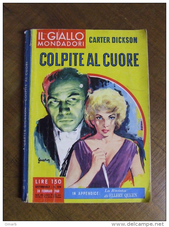 P387 Il Giallo Mondadori, Colpite Al Cuore N.578, 28 Febbraio 1960, Romanzo Giallo Suspance Thriller - Thrillers