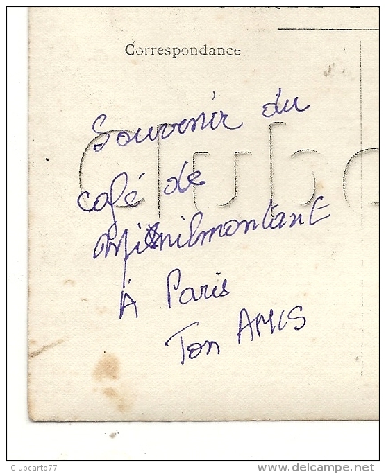 Paris 20ème  (75) : GP  Des Pensionnaires Du Café Restaurant Rue Ménilmontant Env 1920 (animée) PHOTOGRAPHIE RARE. - Arrondissement: 20