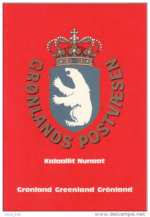 Set 5 Postcards GREENLAND Stamps Kalaallit Nunaat Post Office - Greenland