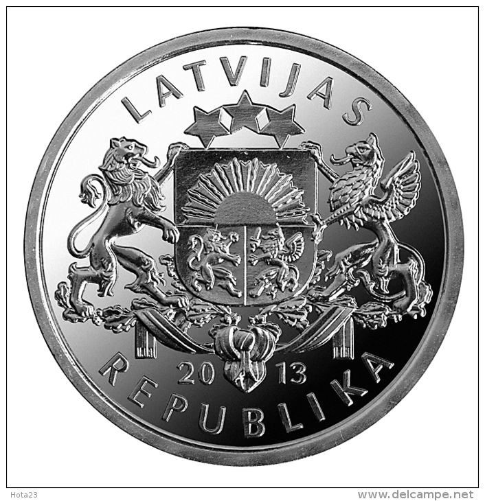 2013 Latvia Lettland Lettonia 2013 Lute Musical Instruments , Song Festival Coin 1 Lats UNC - Latvia