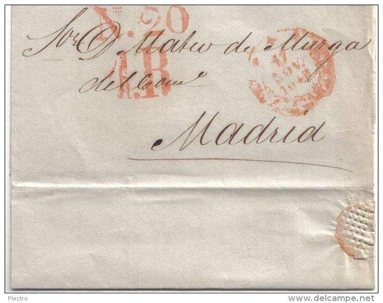 Sobrescrito A Madrid Con Baeza-1849 De Alicante, Enviado Por Maisonnave - ...-1850 Prefilatelia