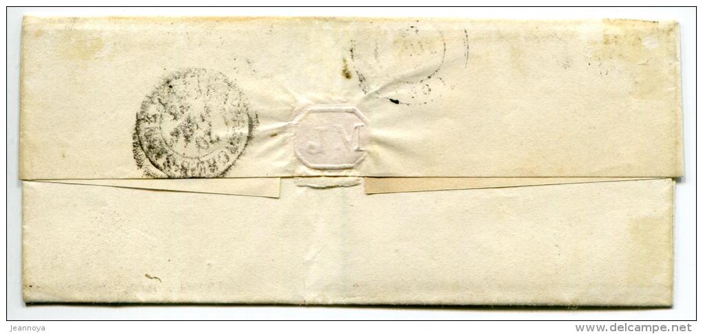 FRANCE - N° 10, OBL. PC THIZY LE 15/7/1852, POUR VILLEFRANCHE - B - 1852 Louis-Napoleon