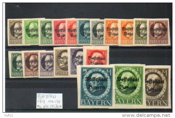 GERMANIA BAYERN NON DENTELLATI MLH - Mint