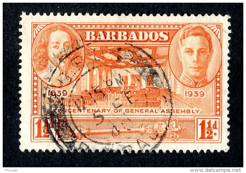 3340x)  Barbados 1939 - Sc# 204 ~ Used  (scv $1.10) - Barbados (...-1966)